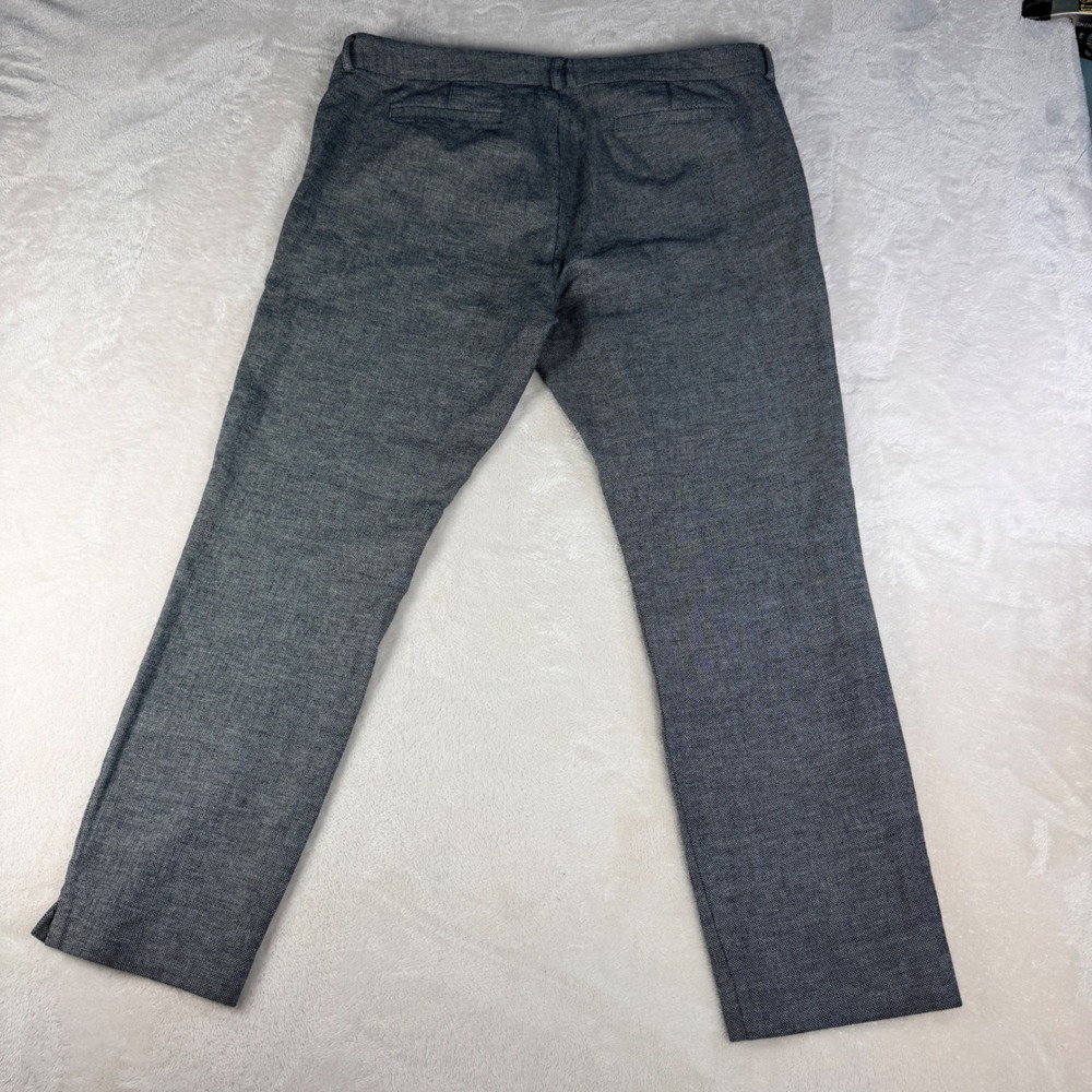 KUT from the Kloth Straight Leg Dress Pants Womens 16 Gray Textured Ankle Slit